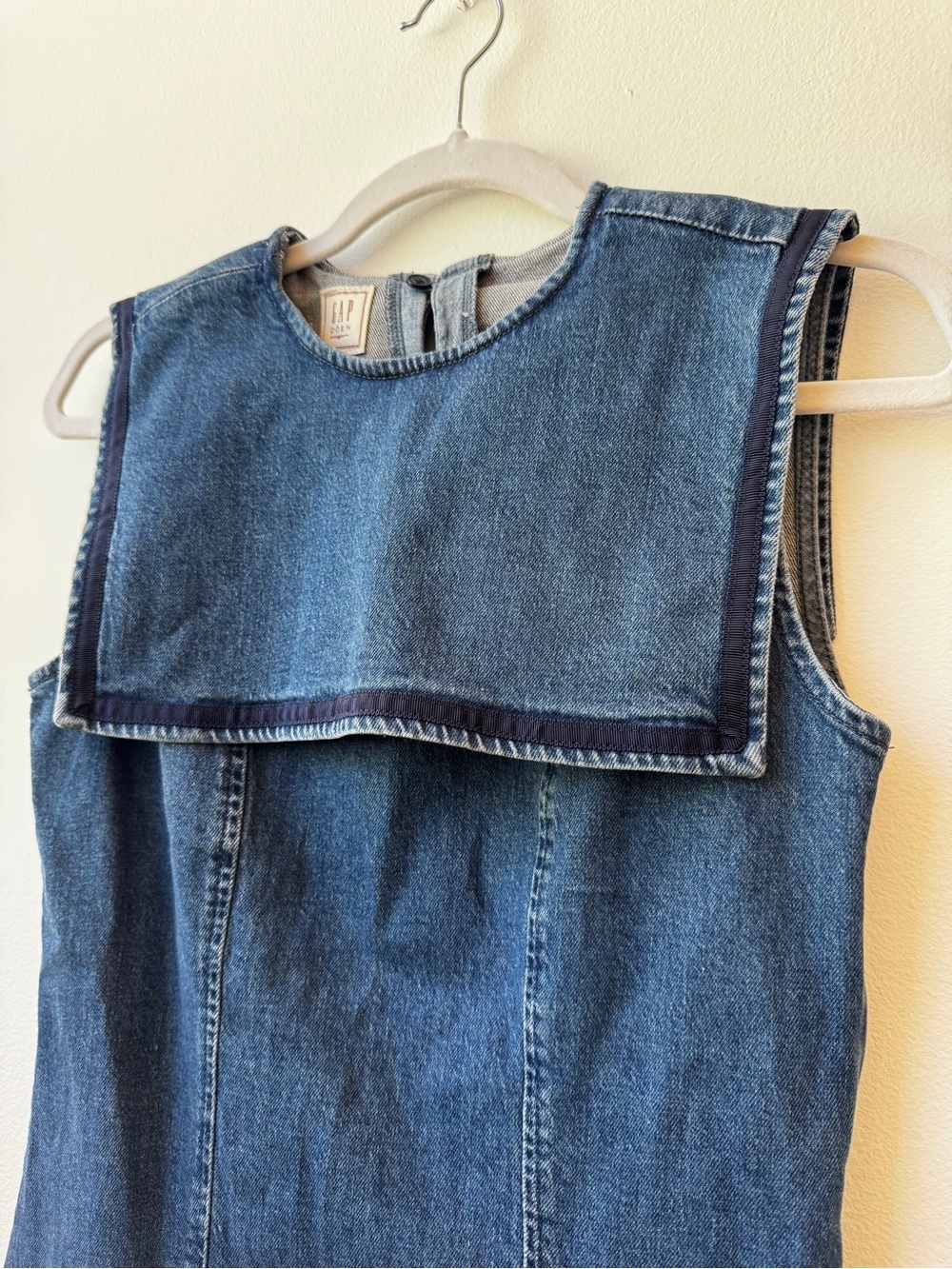 Gap × DÔEN Denim Sailor Mini Dress NEW - Picture 7 of 11
